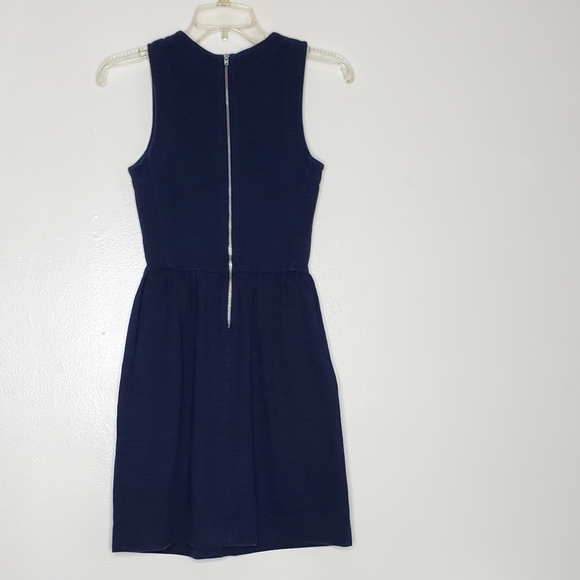 Madewell Casual Afternoon Navy Dress Neutral Fit & Flare Preppy Summer Trendy - Picture 7 of 13